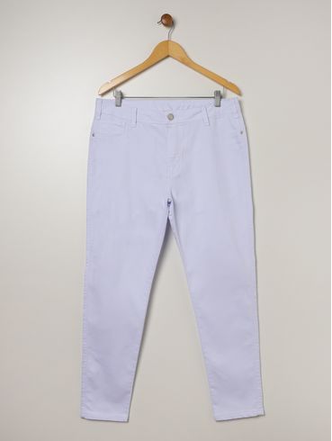Calça Sarja Cigarrete Plus Size Feminina BRANCO