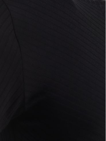 Blusa Cropped Canelado Autentique  Feminina PRETO
