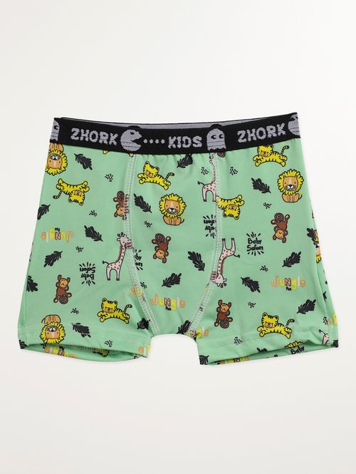 Cueca Boxer Infantil Para Menino - VERDE