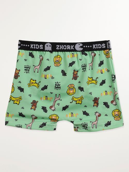Cueca Boxer Infantil Para Menino - VERDE