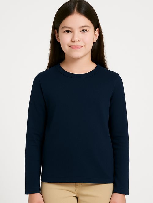 Blusa Manga Longa Juvenil Para Menina - MARINHO