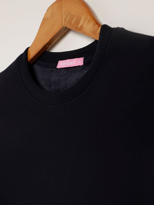 Blusa Manga Longa Juvenil Para Menina - MARINHO