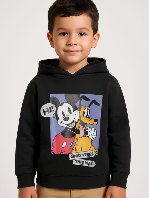 Moletom Mickey Mouse Infantil Para Menino - PRETO