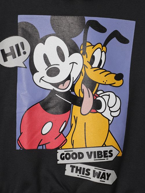 Moletom Mickey Mouse Infantil Para Menino - PRETO