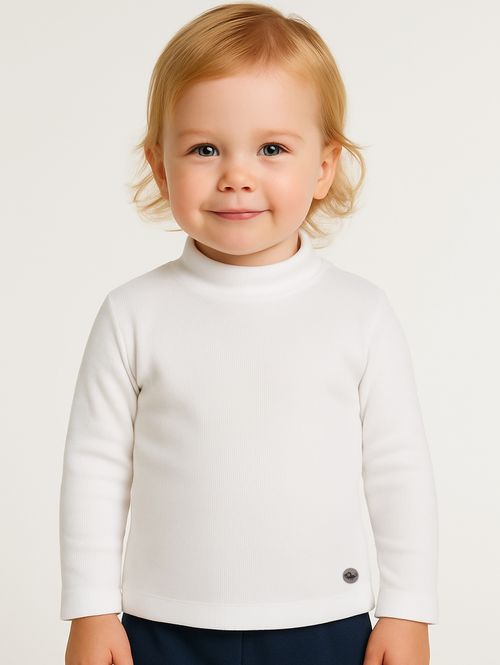 Blusa Manga Longa Infantil Para Menina - BRANCO
