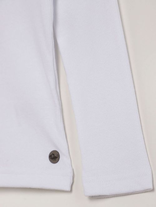 Blusa Manga Longa Infantil Para Menina - BRANCO