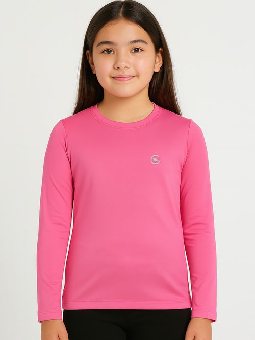 Blusa com Proteção UV Juvenil Para Menina - ROSA