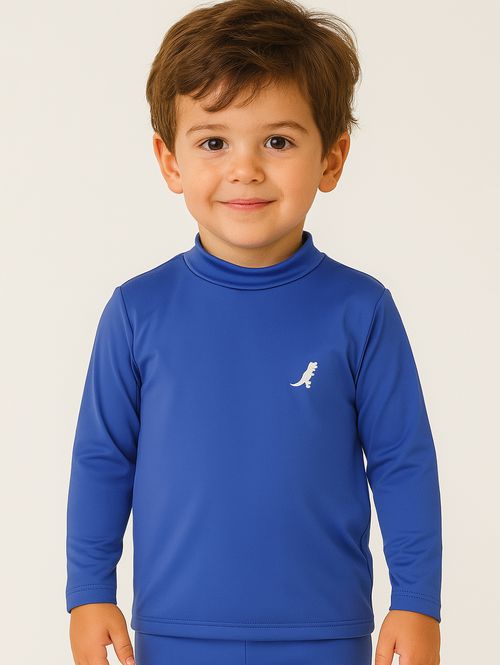 Camiseta com Proteção UV Infantil Para Menino - AZUL