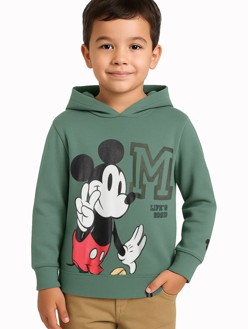 Moletom Mickey Mouse Infantil Para Menino - VERDE