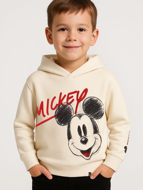Moletom Mickey Mouse Infantil Para Menino - OFF WHITE