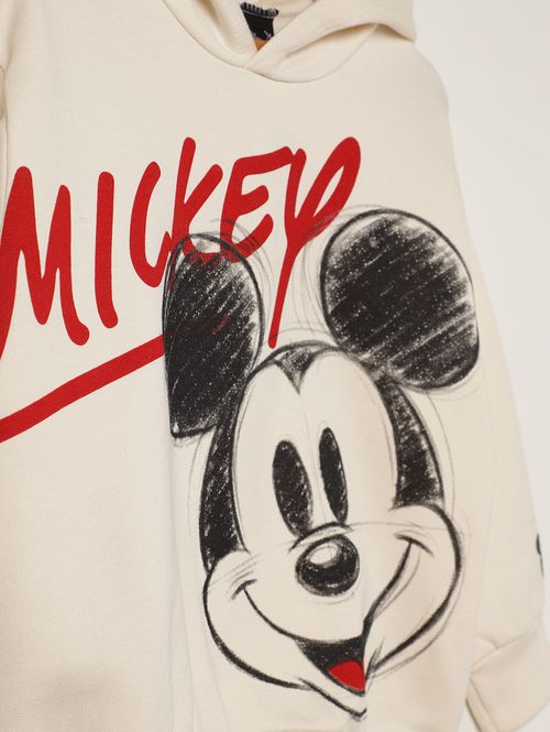 Moletom Mickey Mouse Infantil Para Menino - OFF WHITE