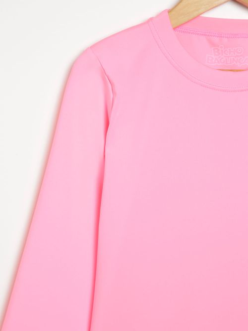 Blusa com Proteção Uv Juvenil Para Menina - ROSA