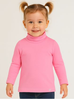 Blusa Manga Longa Infantil Para Menina - ROSA