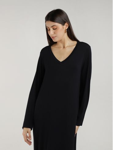 Vestido Midi Autentique Feminino PRETO