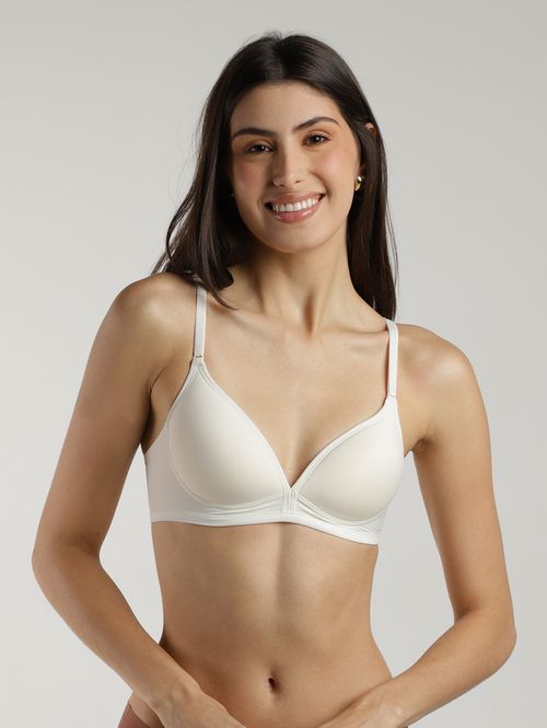 Kit Com 02 Sutiãs Com Bojo Feminino LILAS/NATURAL