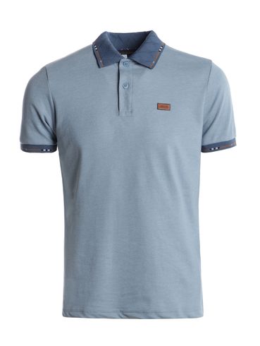 Polo Piquet Gola Trabalhada Masculina AZUL