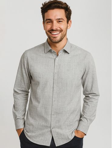 Camisa Manga Longa Vilejack Masculina PRETO