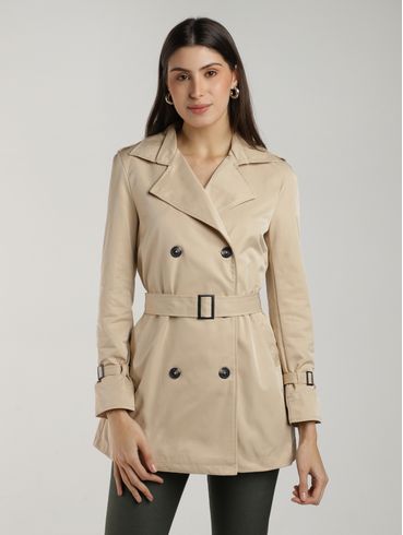 Casaco Trench Coat Feminino BEGE
