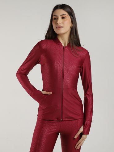 Jaqueta Cirrê Vels Feminina BORDO