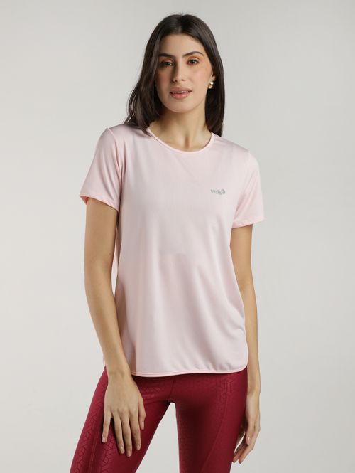 Blusa Manga Curta Vels Feminina ROSA CLARO