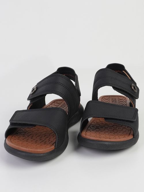 Sandália Klin Juvenil Para Menino - PRETO/CARAMELO