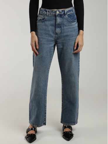 Calça Jeans Reta Autentique Feminina AZUL