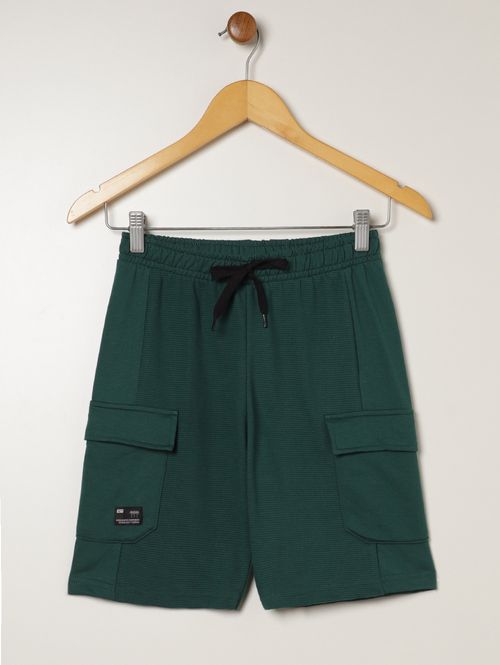 Bermuda Cargo Juvenil Para Menino - VERDE