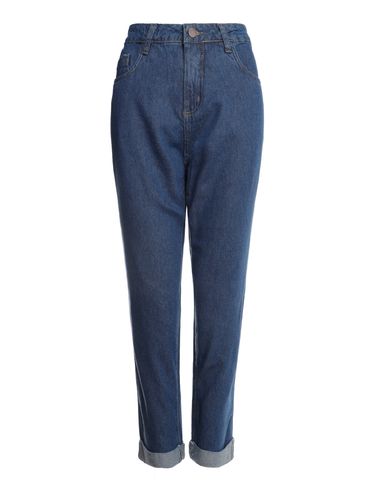 Calça Jeans Cropped Mokkai Feminina AZUL