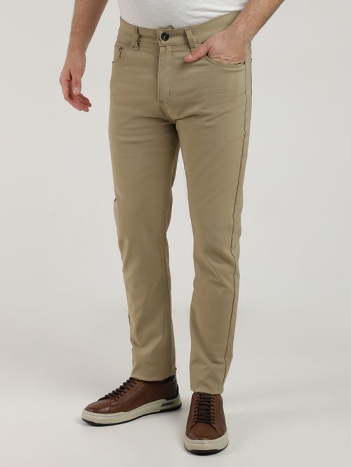 Calça Sarja Slim Masculina BEGE