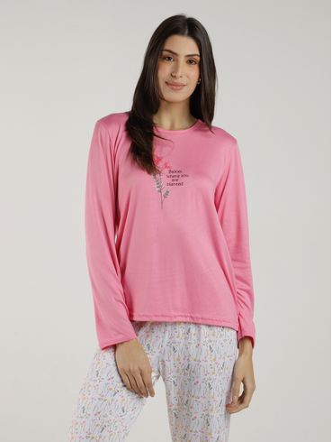 Pijama Suede Feminino ROSA