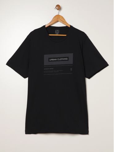Camiseta Manga Curta Plus Size Masculina PRETO