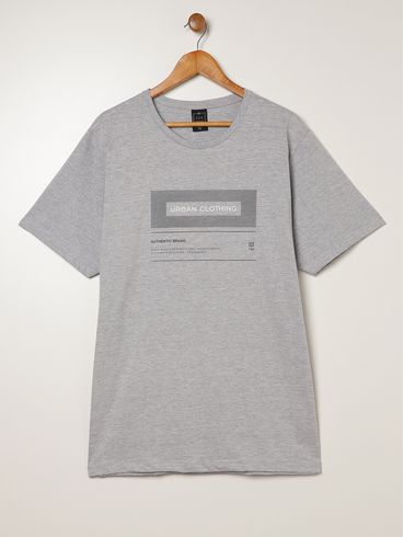 Camiseta Manga Curta Plus Size Masculina MESCLA
