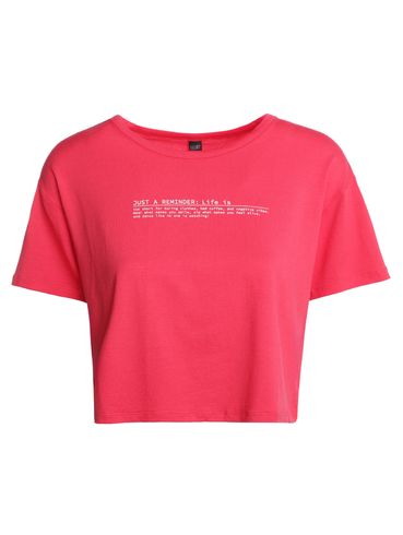 Blusa Cropped Manga Curta Feminina ROSA