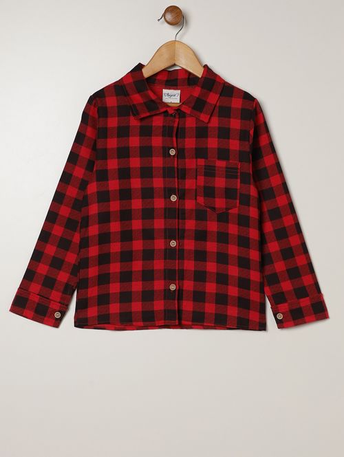 Camisa Manga Longa Infantil Para Menino - VERMELHO