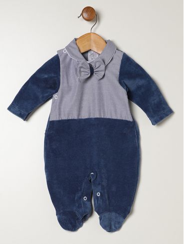 Saída de Maternidade Plush Infantil Para Bebê  - AZUL