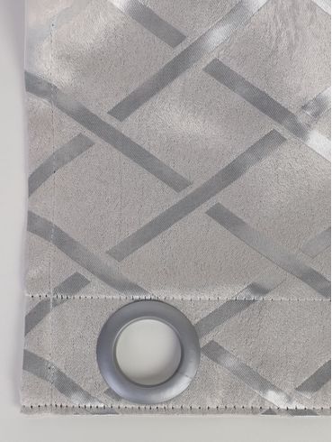 Cortina Curta Blackout Jacquard PRATA
