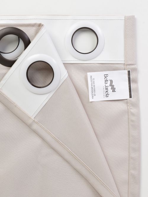 Cortina Longa Rústica Oxford OFF WHITE