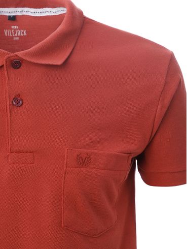 Polo Manga Curta Vilejack Masculina CARAMELO