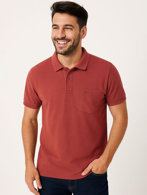 Polo Manga Curta Vilejack Masculina CARAMELO