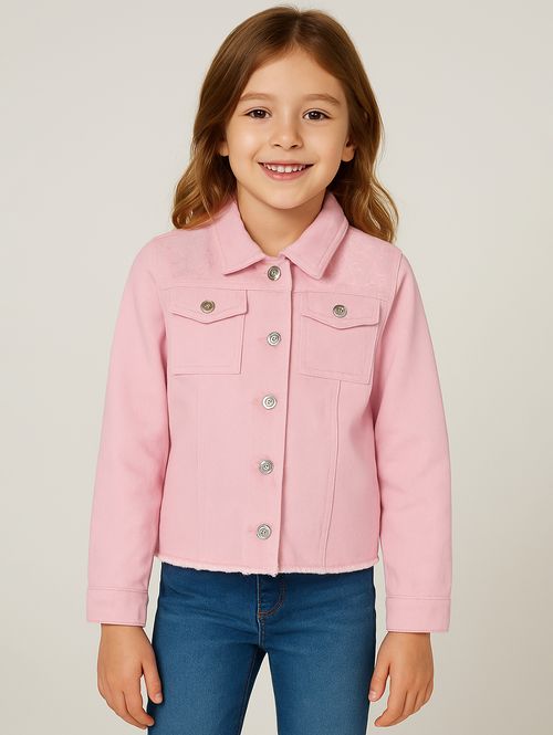 Jaqueta Sarja Infantil Para Menina - ROSA