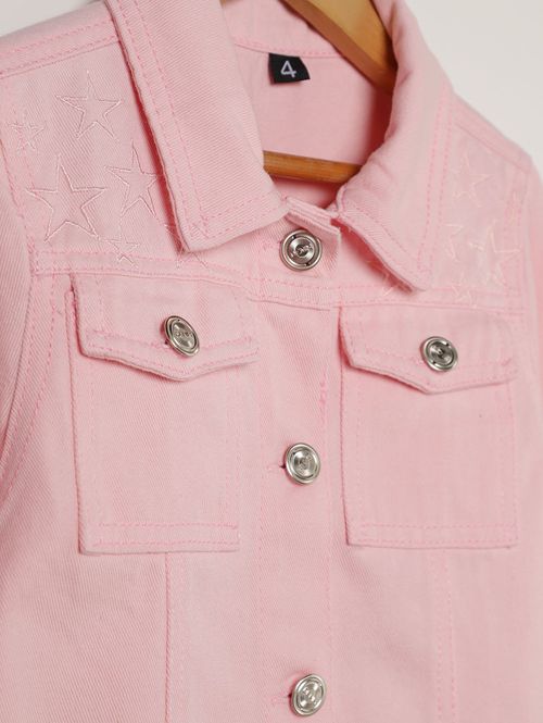 Jaqueta Sarja Infantil Para Menina - ROSA
