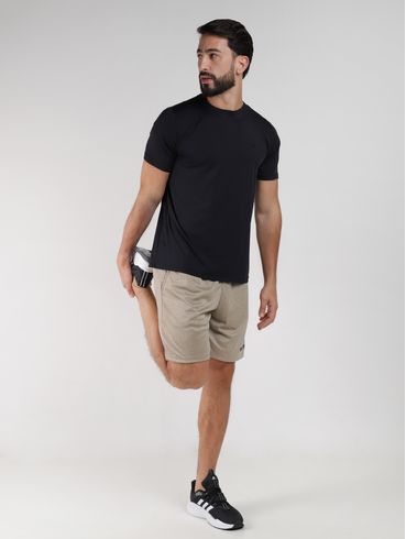 Camiseta Esportiva Básica Poliamida Masculina PRETO