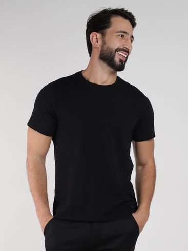 Camiseta Cotton Básica Masculina PRETO