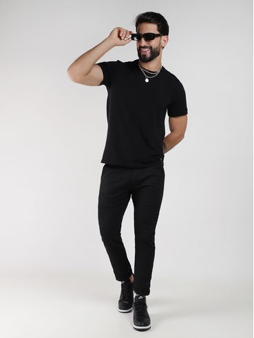 Camiseta Cotton Básica Masculina PRETO
