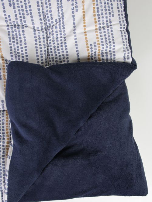 Edredom Solteiro Blend Malha Altenburg AZUL