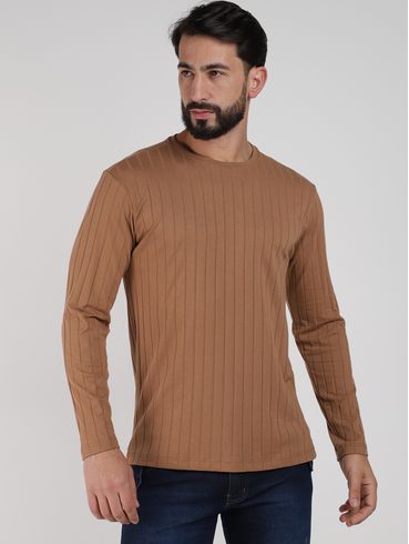Camiseta Manga Longa Masculina BEGE