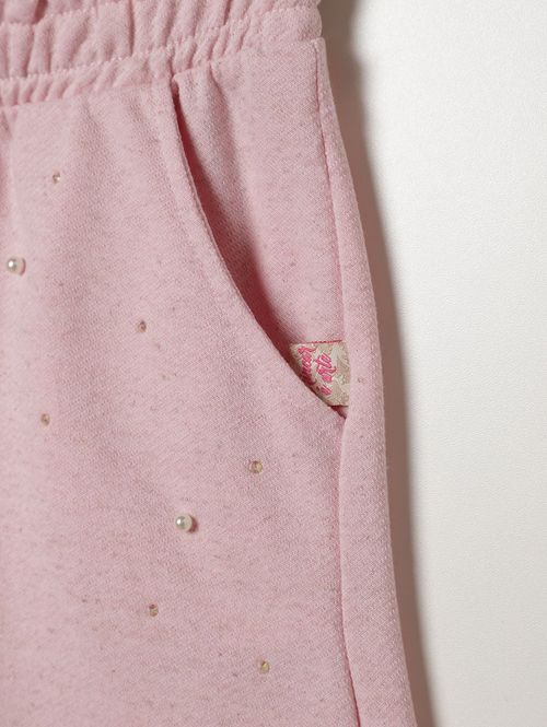 Short Moletinho Linho Juvenil Para Menina - ROSA CLARO