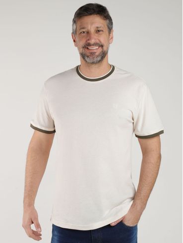 Camiseta Manga Curta Eletrón Masculina NATURAL