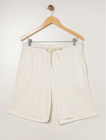 Bermuda Malha Plus Size Masculina OFF WHITE