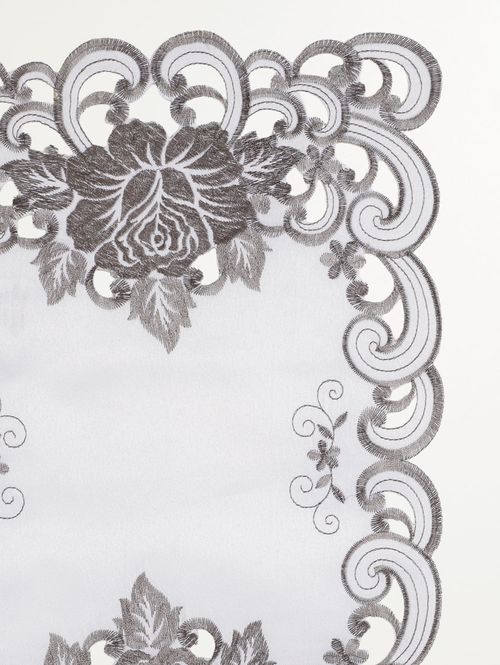 Toalha de Bandeja Lace BRANCO/CINZA